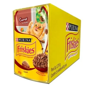 Caixa 15un Ração Úmida Sachê Friskies 85g